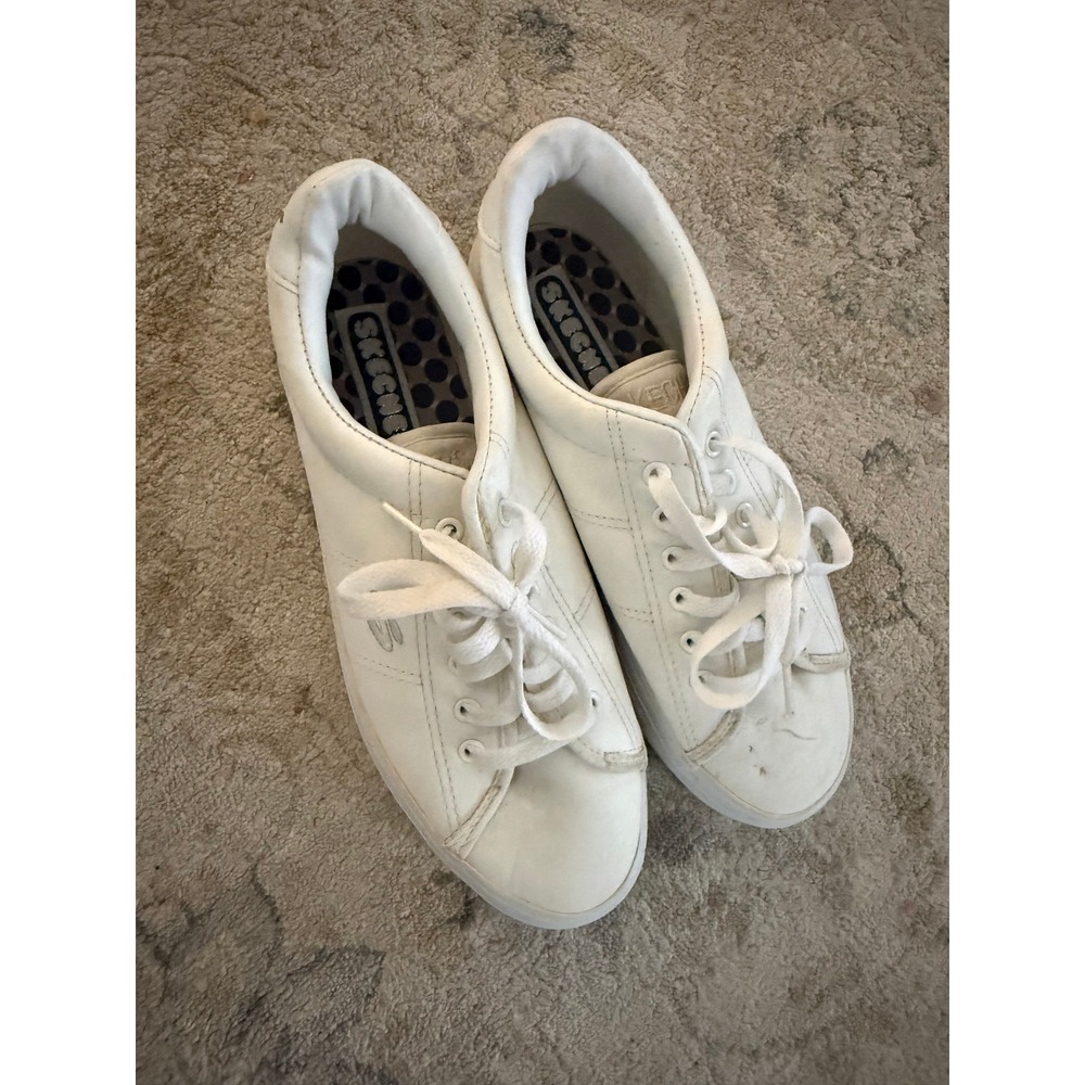 Skechers Street Goldie Diamond Darling White Platform Sneakers Womens Low Top